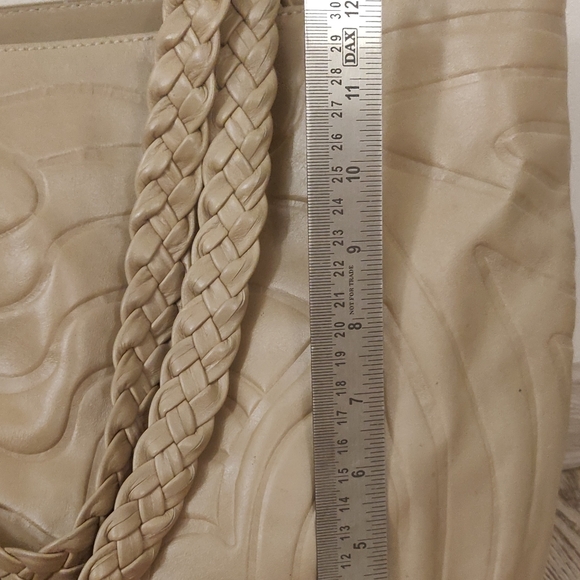 Beige Tote Braccialini (Italy) Genuine Leather  Bag🇮🇹 - Picture 6 of 12